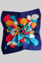 Silky Abstract Multi Color Square Scarf