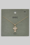 Shiny Gothic Cz Cross Pendant Necklace