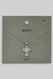 Shiny Gothic Cz Cross Pendant Necklace