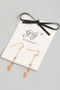 18K Gold Dipped Linear Cz Drop Earrings