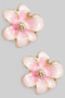 Lovely Lacquered Flower Post Earrings
