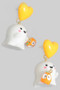 Adorable Ghost And Jack O Lantern Drop Earrings
