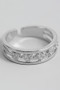 Split Brass Ring With Cz Pave Hearts