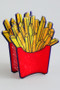 Marbled Acrylic French Fries Hair Clip