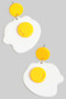 Acrylic Sunny Side Up Eggs Drop Earrings