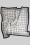 Silky Square Scarf With Chain And Geo Print