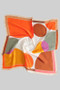 Silky Square Scarf Art Deco Geo Print