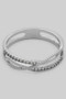 Stacked Criss Cross Brass Ring With Cz Pave