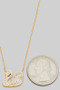 Cz Pave Swan Pendant Necklace