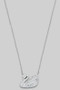 Cz Pave Swan Pendant Necklace