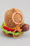 Crochet Hamburger Bag Charm Keychain