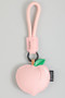 Puffy Pu Leather Peach Bag Charm Keychain