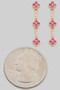 Stone Pave Clover Tiered Drop Earrings 