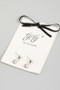 18K Gold Dipped Heart And Cz Drop Earrings