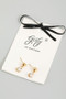 18K Gold Dipped Heart And Cz Drop Earrings