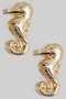 Double Sided Seahorse Post Earrings
