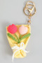 Crochet Flower Bouquet Bag Charm Keychain - #KP26301