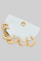 Three Pair Wave Hoop Earring Set
