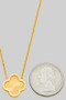 18K Gold Dipped Diamond Cut Clover Necklace