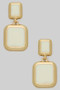 Lacquered Linear Square Drop Earrings