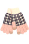 Plaid Print Smart Touch Gloves