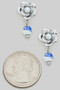 Rose Studs With Ceramic Bead
