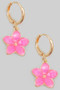 Lovely Lacquered Flower Huggies