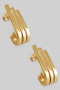Stainless Steel Curved Bar Earrings