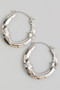 Smiley Crescent Hinge Hoop Earrings