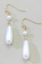 Dangling Linear Pearl Drop Earrings