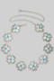 Western Cross Link Chain Belt With Stones