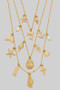 Triple Layered Sear Charm Pendant Necklace