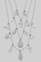 Triple Layered Sear Charm Pendant Necklace