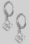 Dainty Cz Pave Clover Huggies