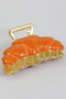 Lacquered Metal Croissant Hair Clip
