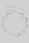 Concho Western Turquoise Stone Chain Belt