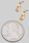 U Shaped Brass Huggies With Cz Stars