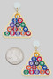 Acrylic Pool Rack Of Balls Drop Earrings