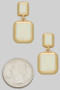Lacquered Linear Square Drop Earrings
