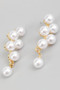 Pearl Cluster Drop Earrings