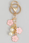 Cherry Blossoms And Pearls Bag Charm Keychain