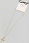 18K Gold Dipped Cz Pave Cross Neckalce