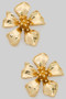 Brass Flower Drop Earrings