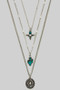 Triple Layered Western Pendant Necklace