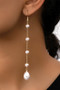 Linear Pearl Drop Earrings