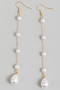 Linear Pearl Drop Earrings