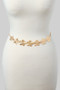 Textured Flower Link Chain Belt