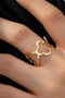 Clover Cut Out Link Ring