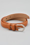 Slim Thin Faux Leather Belt