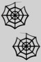 Acrylic Black Web Earrings